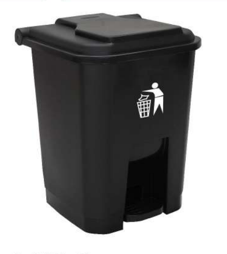 Kenpoly Large Plastic Dust Bin - 50L Pedal Bin